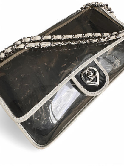 2000s SUPER RARE Chanel Heart CC Vinyl Flap Bag