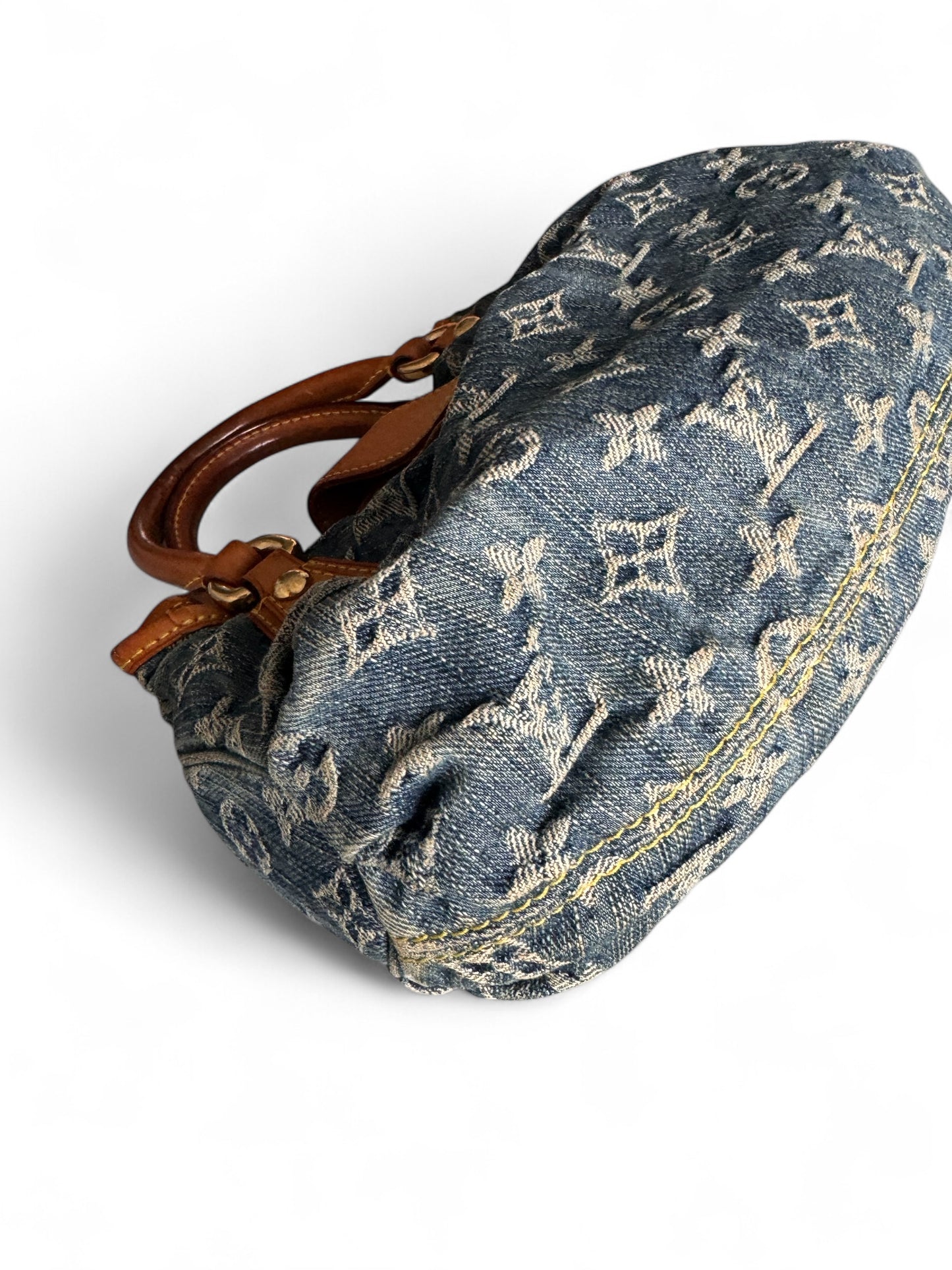 2000s Louis Vuitton Denim Pleaty Handbag