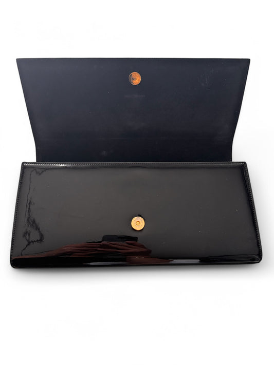 Black Patent Leather YSL Kate Clutch