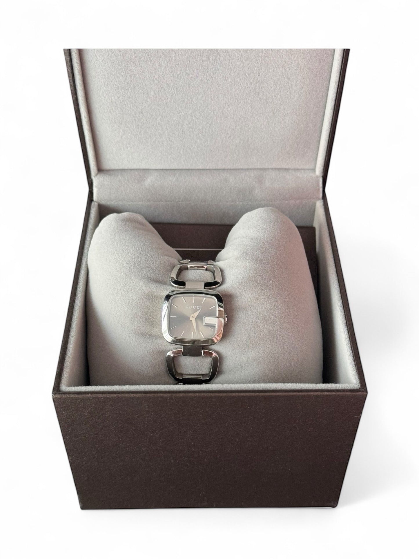 Gucci G Face Watch In Silver-tone Metal