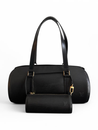 Vintage Louis Vuitton Soufflet Black Epi Leather Bag