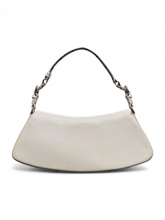 SUPER RARE Christian Dior Galliano White Bondage Shoulder Bag