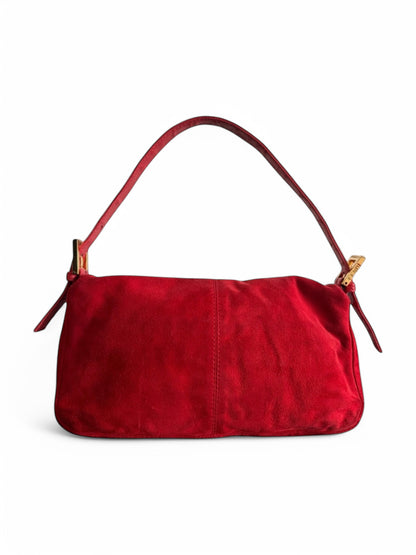 2000s Red Suede Fendi Baguette