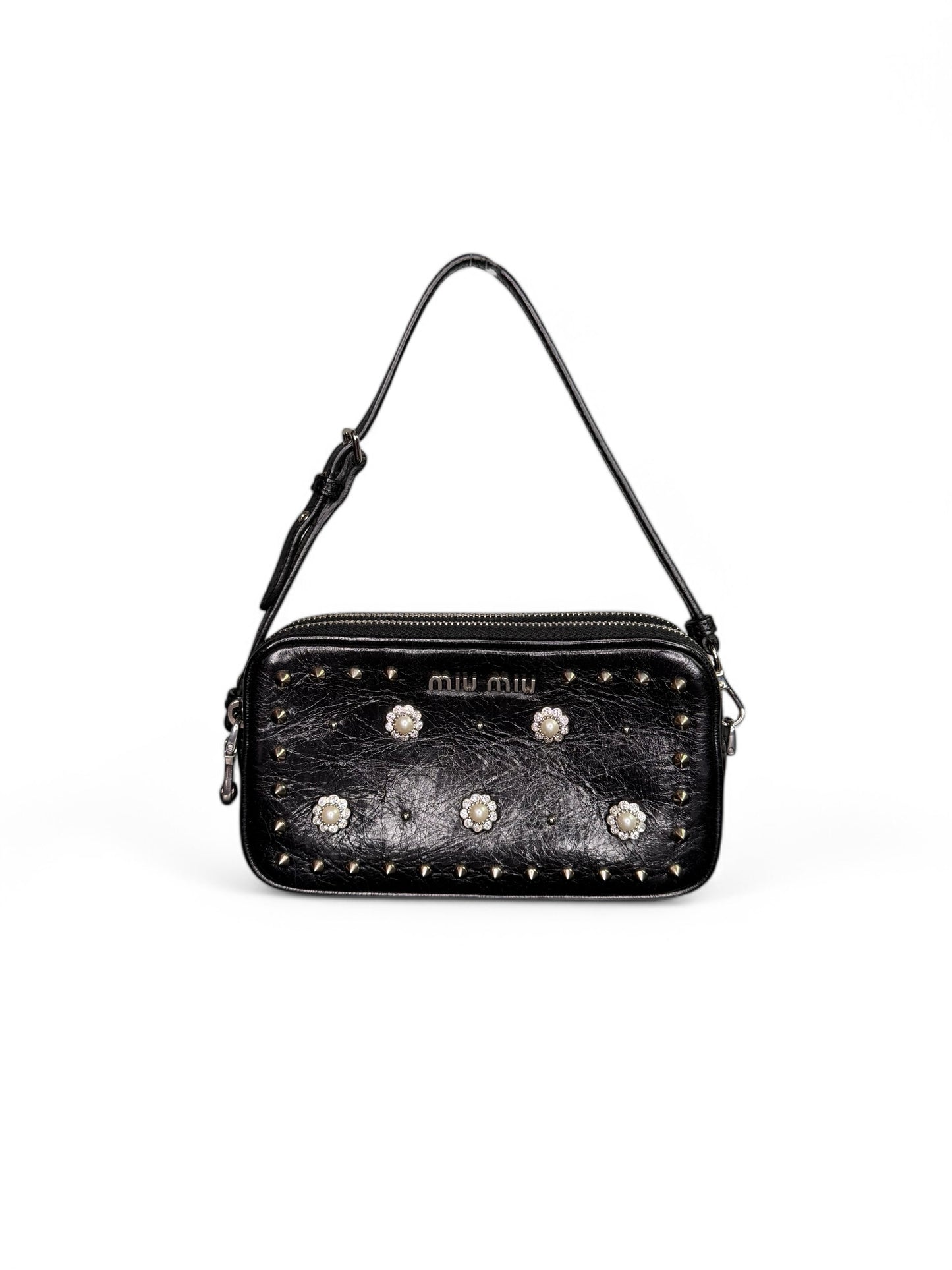 Vintage Black Studded Miu Miu Mini Bag