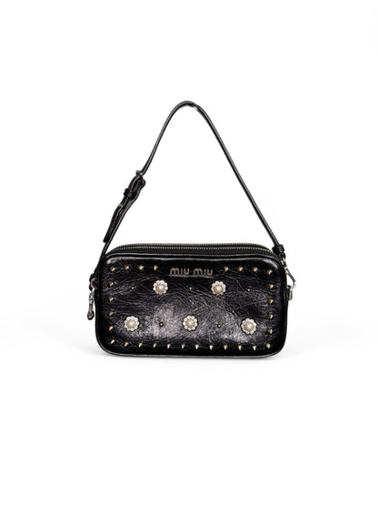 Vintage Black Studded Miu Miu Mini Bag
