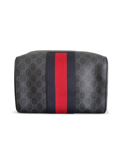 Gucci GG Black Coated Canvas Toiletry Bag