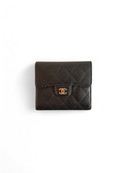 Chanel Black Caviar Leather Wallet