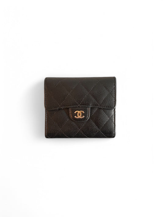 Chanel Black Caviar Leather Wallet
